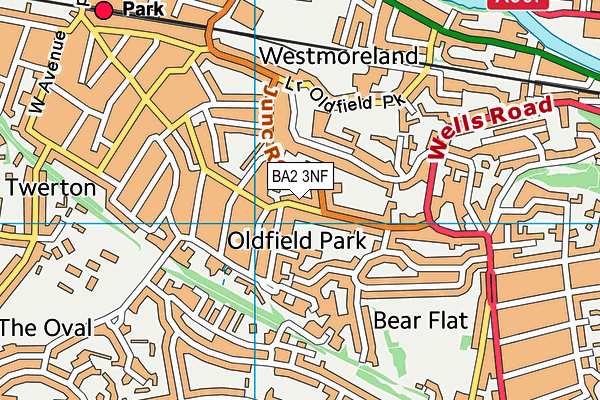 BA2 3NF map - OS VectorMap District (Ordnance Survey)