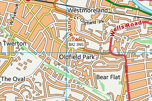 BA2 3NG map - OS VectorMap District (Ordnance Survey)