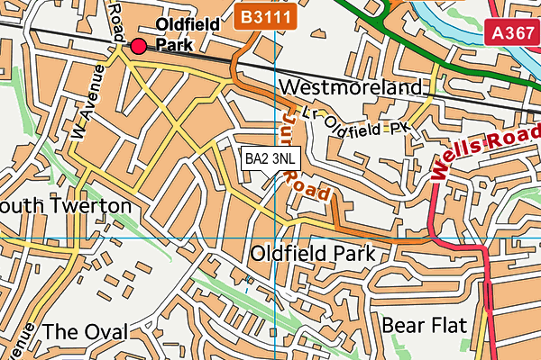 BA2 3NL map - OS VectorMap District (Ordnance Survey)