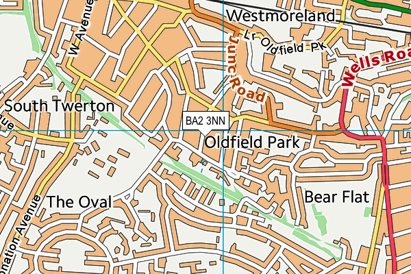 BA2 3NN map - OS VectorMap District (Ordnance Survey)