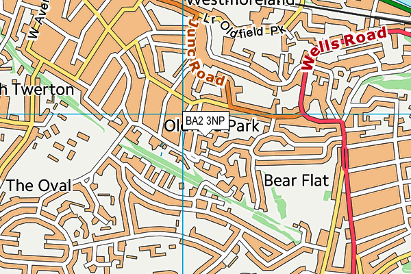 BA2 3NP map - OS VectorMap District (Ordnance Survey)