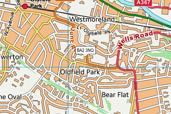 BA2 3NQ map - OS VectorMap District (Ordnance Survey)