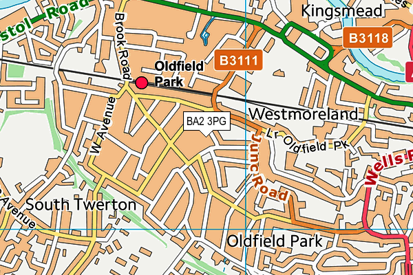 BA2 3PG map - OS VectorMap District (Ordnance Survey)