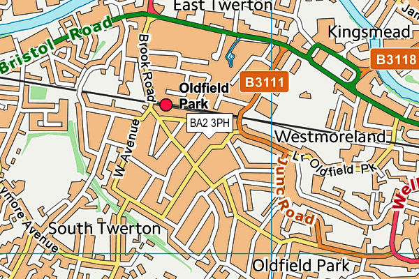 BA2 3PH map - OS VectorMap District (Ordnance Survey)