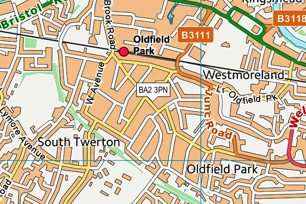 BA2 3PN map - OS VectorMap District (Ordnance Survey)