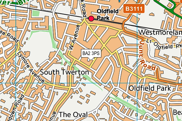 BA2 3PS map - OS VectorMap District (Ordnance Survey)