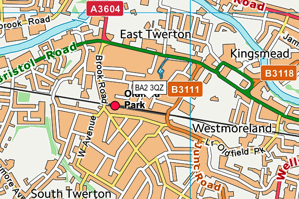 BA2 3QZ map - OS VectorMap District (Ordnance Survey)