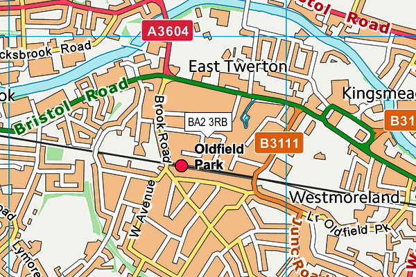 BA2 3RB map - OS VectorMap District (Ordnance Survey)