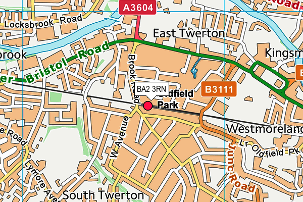 BA2 3RN map - OS VectorMap District (Ordnance Survey)