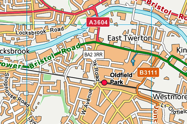 BA2 3RR map - OS VectorMap District (Ordnance Survey)