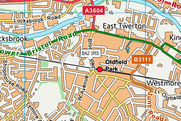 BA2 3RS map - OS VectorMap District (Ordnance Survey)