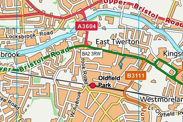 BA2 3RW map - OS VectorMap District (Ordnance Survey)