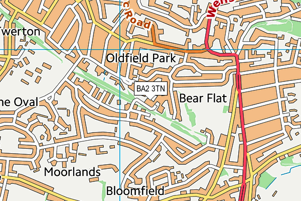 BA2 3TN map - OS VectorMap District (Ordnance Survey)