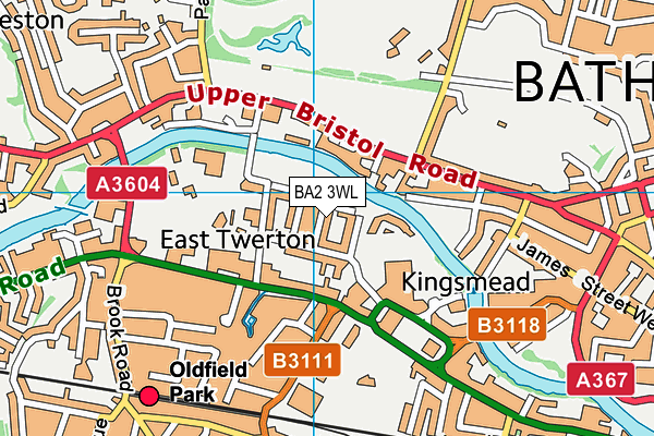 BA2 3WL map - OS VectorMap District (Ordnance Survey)