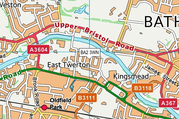 BA2 3WN map - OS VectorMap District (Ordnance Survey)