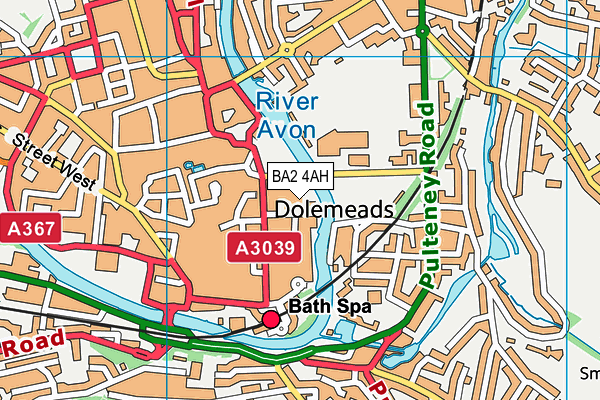 BA2 4AH map - OS VectorMap District (Ordnance Survey)