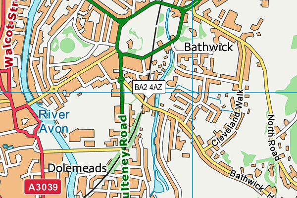 BA2 4AZ map - OS VectorMap District (Ordnance Survey)