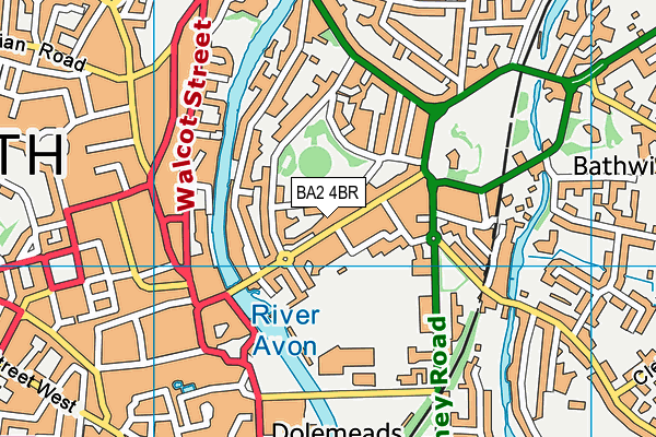 BA2 4BR map - OS VectorMap District (Ordnance Survey)