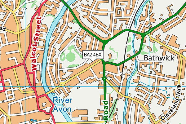 BA2 4BX map - OS VectorMap District (Ordnance Survey)