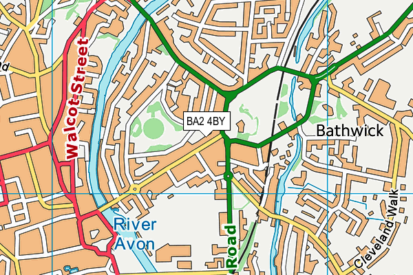 BA2 4BY map - OS VectorMap District (Ordnance Survey)
