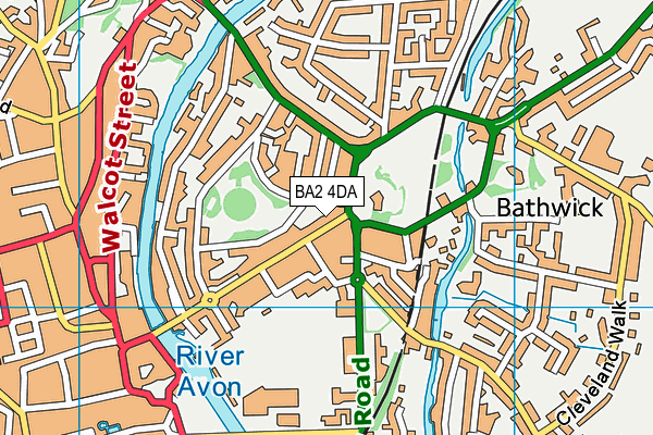 BA2 4DA map - OS VectorMap District (Ordnance Survey)