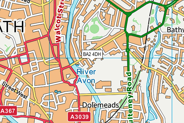 BA2 4DH map - OS VectorMap District (Ordnance Survey)