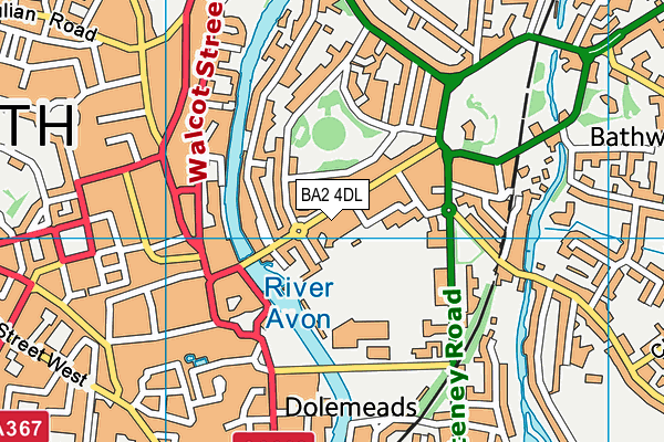 BA2 4DL map - OS VectorMap District (Ordnance Survey)