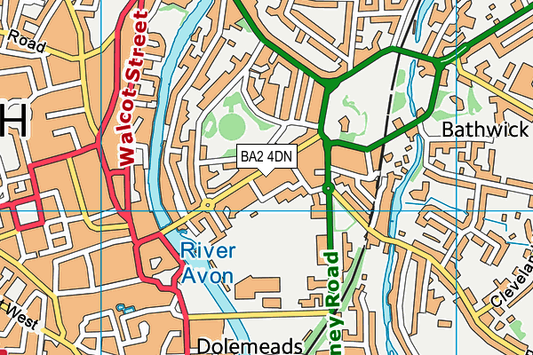 BA2 4DN map - OS VectorMap District (Ordnance Survey)