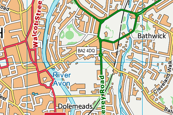 BA2 4DQ map - OS VectorMap District (Ordnance Survey)