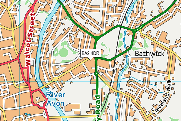 BA2 4DR map - OS VectorMap District (Ordnance Survey)