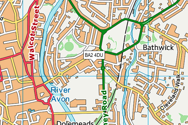 BA2 4DU map - OS VectorMap District (Ordnance Survey)