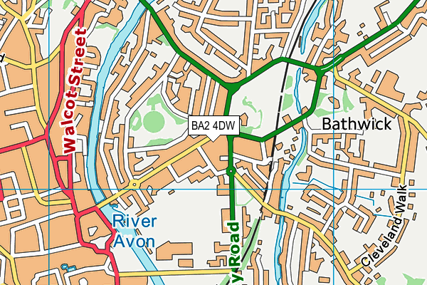 BA2 4DW map - OS VectorMap District (Ordnance Survey)