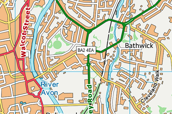 BA2 4EA map - OS VectorMap District (Ordnance Survey)