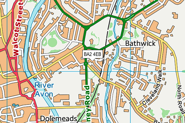 BA2 4EB map - OS VectorMap District (Ordnance Survey)