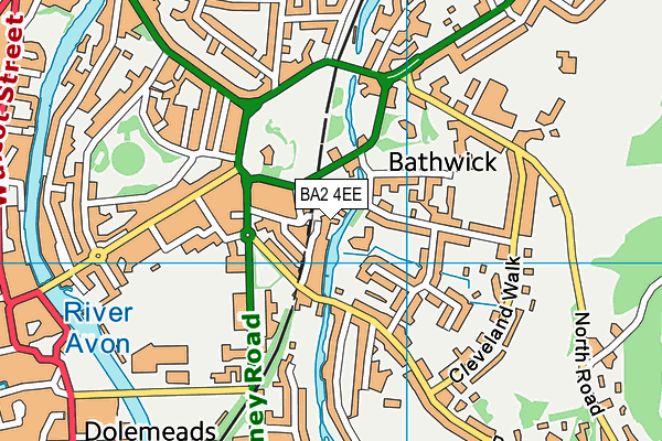 BA2 4EE map - OS VectorMap District (Ordnance Survey)