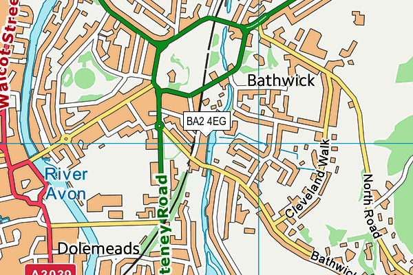 BA2 4EG map - OS VectorMap District (Ordnance Survey)