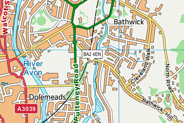 BA2 4EN map - OS VectorMap District (Ordnance Survey)