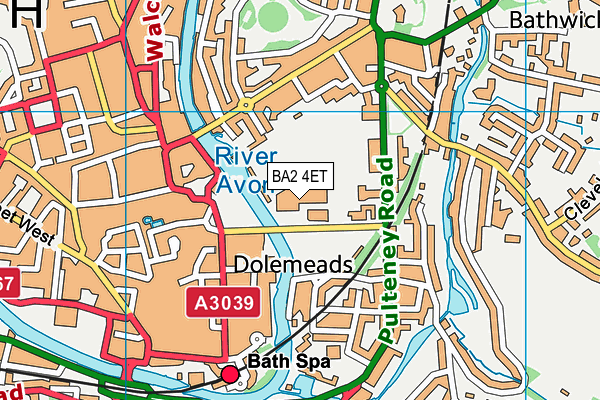 Bath Sports & Leisure Centre map (BA2 4ET) - OS VectorMap District (Ordnance Survey)