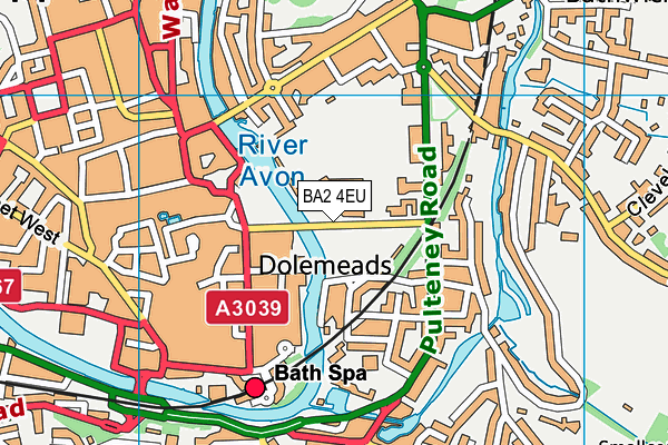 BA2 4EU map - OS VectorMap District (Ordnance Survey)