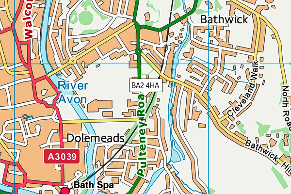 BA2 4HA map - OS VectorMap District (Ordnance Survey)