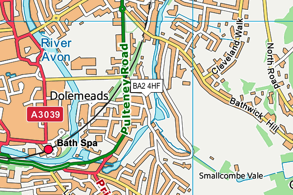 BA2 4HF map - OS VectorMap District (Ordnance Survey)