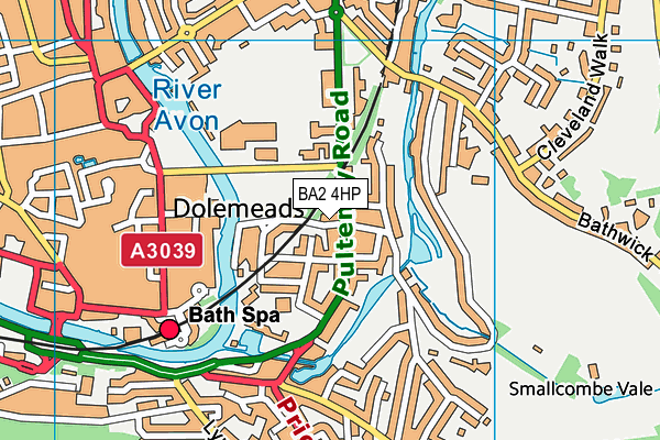 BA2 4HP map - OS VectorMap District (Ordnance Survey)