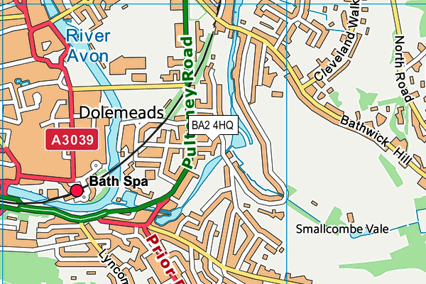 BA2 4HQ map - OS VectorMap District (Ordnance Survey)