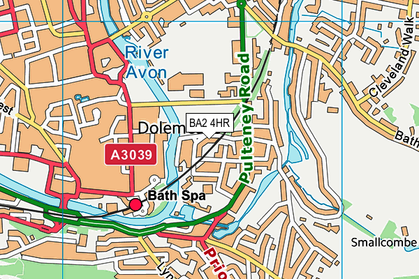 BA2 4HR map - OS VectorMap District (Ordnance Survey)