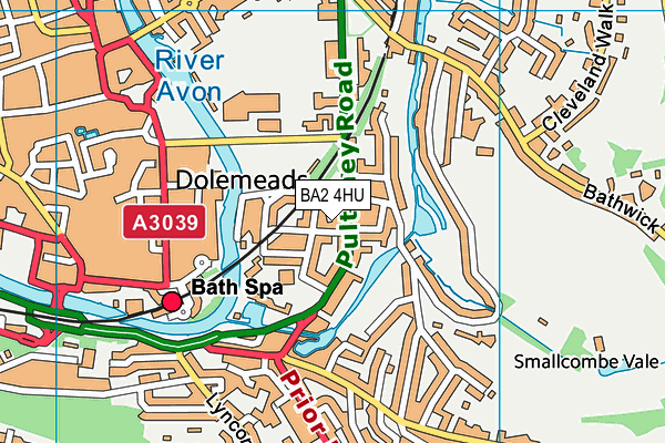 BA2 4HU map - OS VectorMap District (Ordnance Survey)