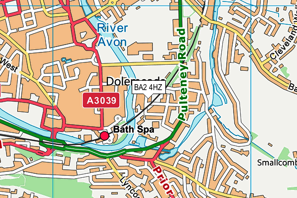 BA2 4HZ map - OS VectorMap District (Ordnance Survey)