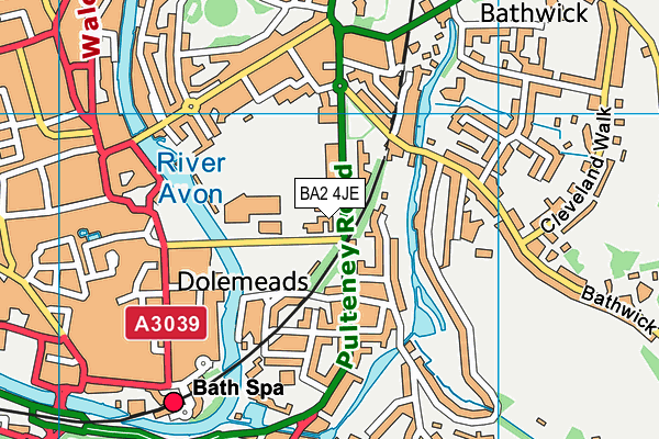 BA2 4JE map - OS VectorMap District (Ordnance Survey)