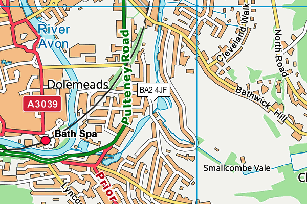 BA2 4JF map - OS VectorMap District (Ordnance Survey)