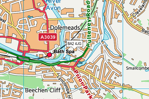 Widcombe Infant School map (BA2 4JG) - OS VectorMap District (Ordnance Survey)
