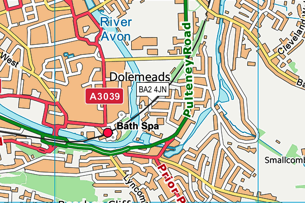 BA2 4JN map - OS VectorMap District (Ordnance Survey)